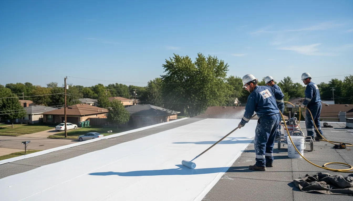 Commercial roof coating in Easton, IL near me
